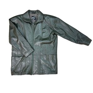 Olive Green Leather Jacket